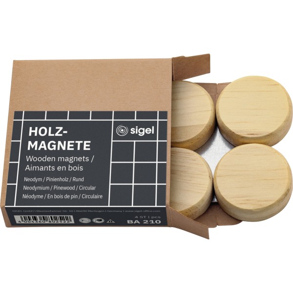 SIGEL Magnet BA210 Holz 33mm 4 St./Pack.