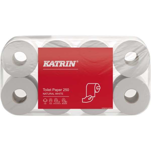 Katrin Toilettenpapier 250 169505 250Blatt 2lagig weiß 8 Rl./Pack.