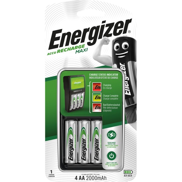 Energizer Akkuladegerät Maxi Charger E300321200 für AA/AAA