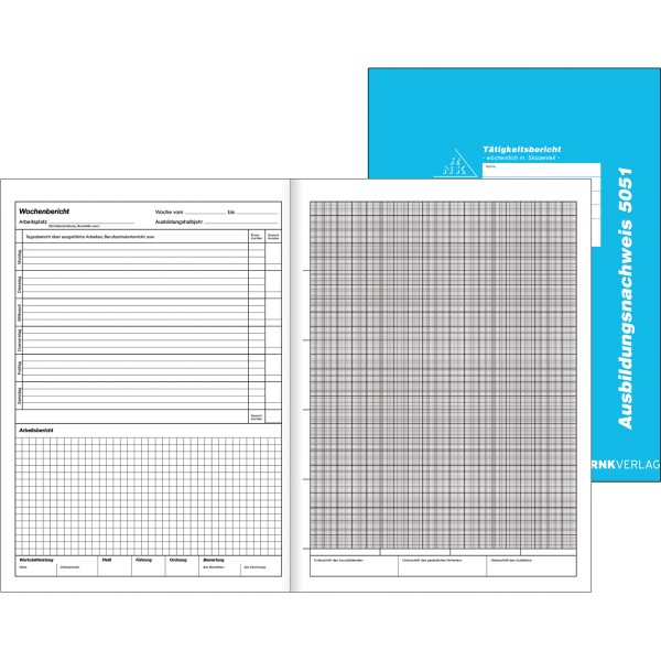 RNK Ausbildungsnachweis 5051 DIN A4 30Bl. 1/2Jahr