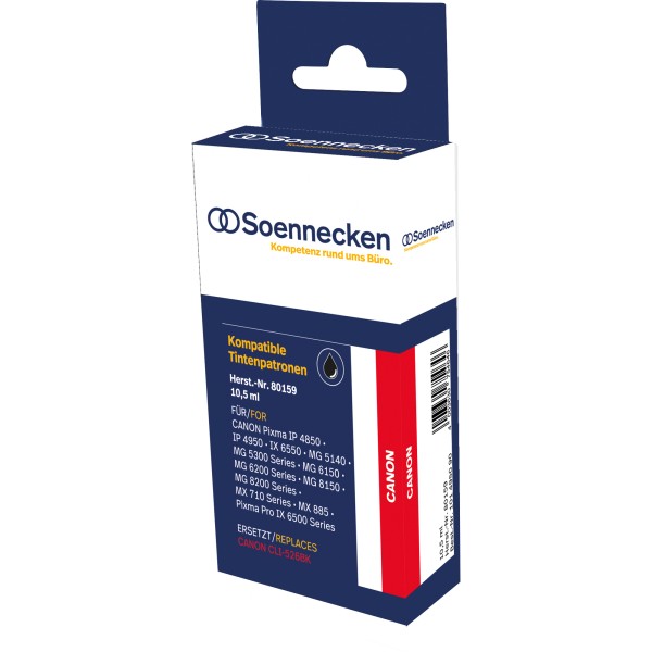 Soennecken Tintenpatrone 80159 wie Canon CLI526BK schwarz