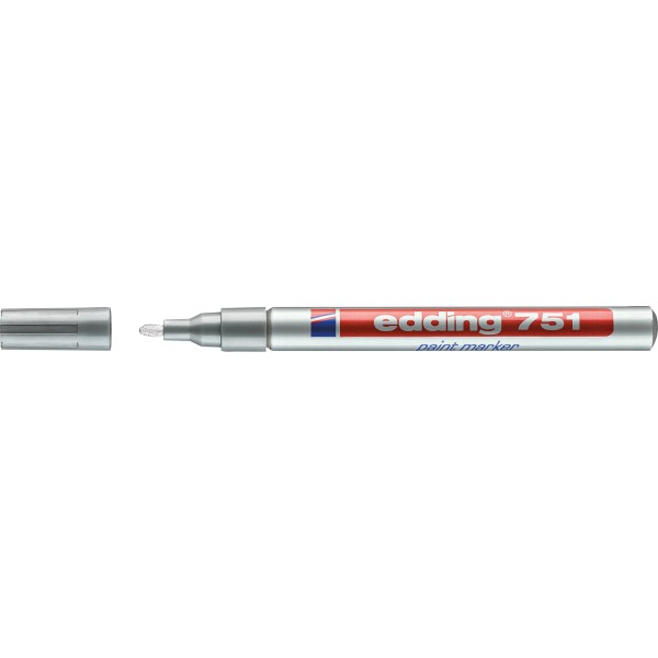 edding Lackmarker 751 4-751054 1-2mm Rundspitze permanent silber