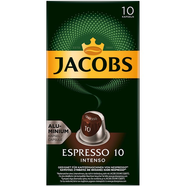 JACOBS Kaffeekapsel Espresso 10 Intenso 4057018 10 St./Pack.