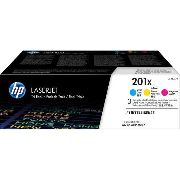 HP Toner CF253XM 201X 2.300Seiten c/m/y 3 St./Pack.