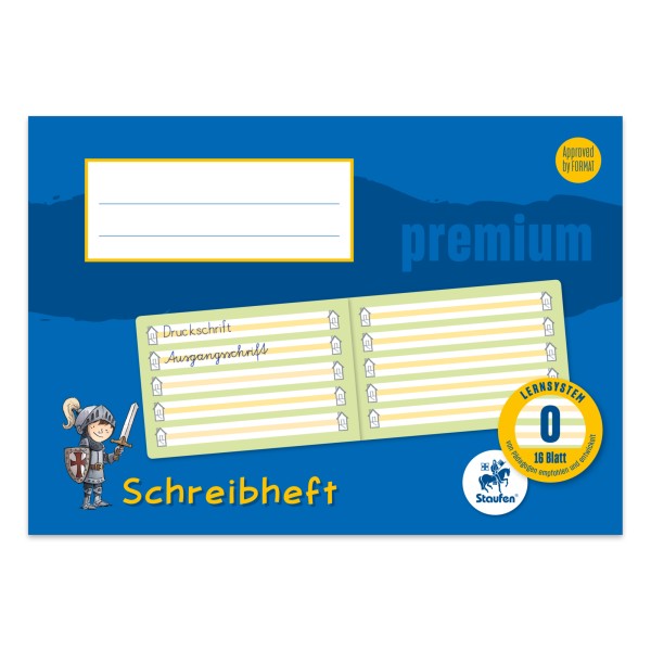 Staufen Schreiblernheft Premium 734500701 Lin0 A5quer 16Bl 90g lin