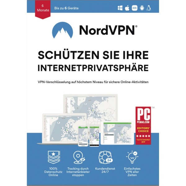 NordVPN Software Lizenz 6 Monate NV1C6MESD