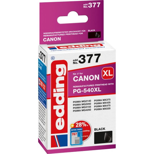 edding Tintenpatrone 18-377 Canon No.540XL schwarz