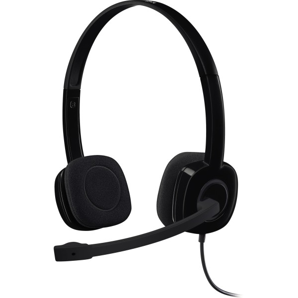 Logitech Headset H151 981-000589 Stereo 3,5mm Klinke on ear schwarz