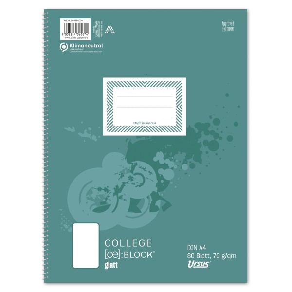 Staufen Collegeblock Style 40480000 A4 80Bl 70g blanko