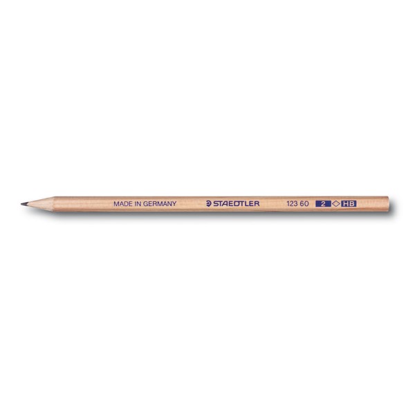 STAEDTLER Bleistift 123 60-2 HB natur