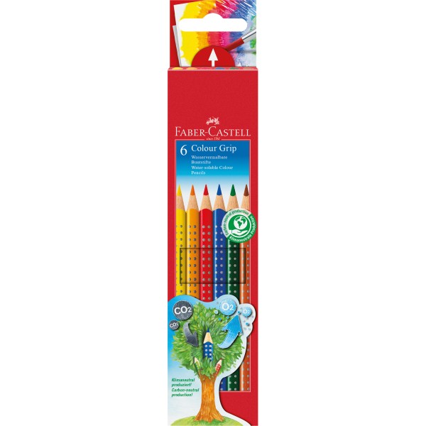 Faber-Castell Farbstift Colour GRIP 112406 farbig sortiert 6 St./Pack.