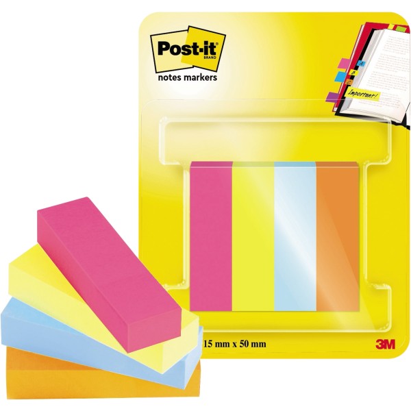 Post-it Haftstreifen Page Marker 670-4-POP sortiert 4x50Bl./Pack.