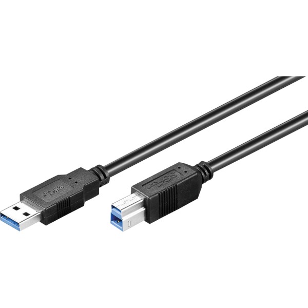 Goobay USB Kabel 93654 USB 3.0 3m A/B-Stecker schwarz