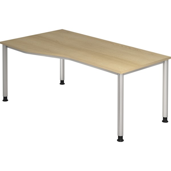 Hammerbacher Schreibtisch VHS18/E/S 180x100cm eiche