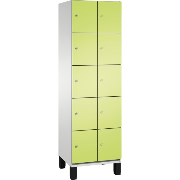 C+P Fächerschrank 4510420S10021 Füße 10Fächer B600mm lgr/cgn