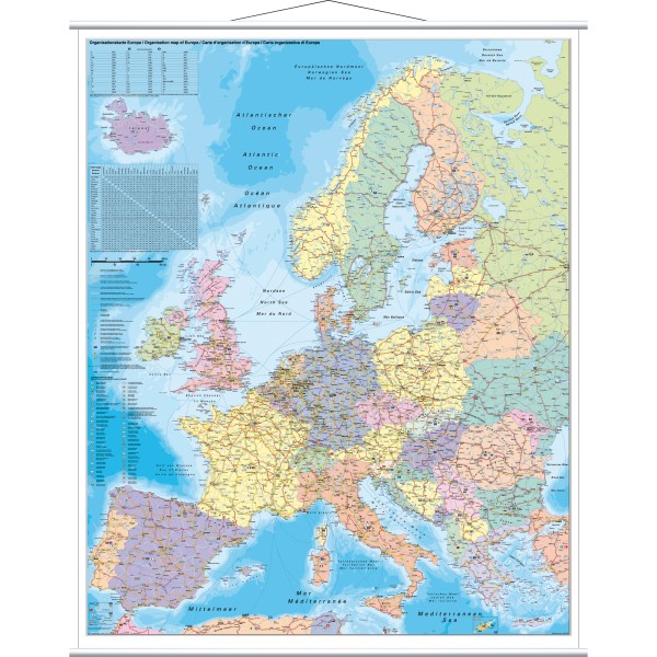 Franken Kartentafel Europa KAM700 137x97cm laminiert