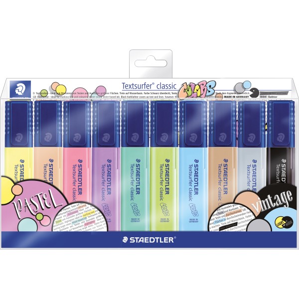 STAEDTLER Textmarker classic colors 364 CWP10 1-5mm sort. 10 St./Pack.