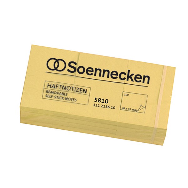 Soennecken Haftnotiz 5810 50x40mm hellgelb 12x100Blatt 12 St./Pack.