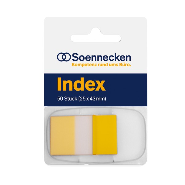 Soennecken Haftstreifen Index 5820 25x43mm 50Streifen Spender gelb