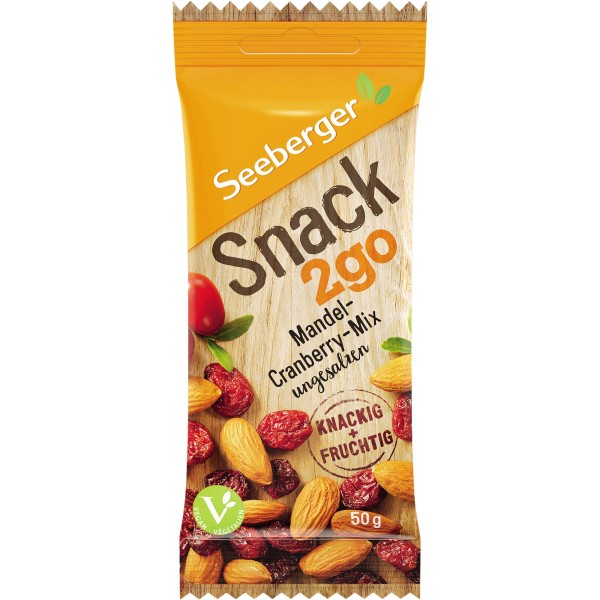 SEEBERGER Mandel Cranberry Mix Snack2go 50g 12 St./Pack.