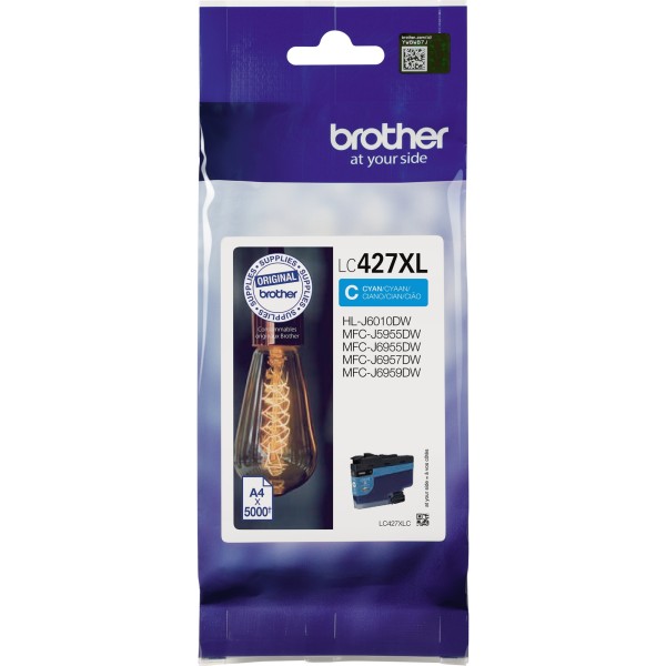 Brother Tintenpatrone LC427XLC 5.000Seiten cyan