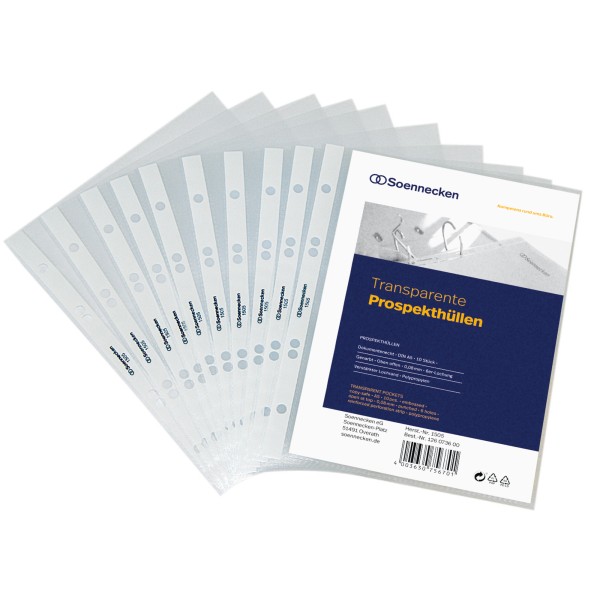 Soennecken Prospekthülle 1505 DIN A5 PP transparent 10 St./Pack.