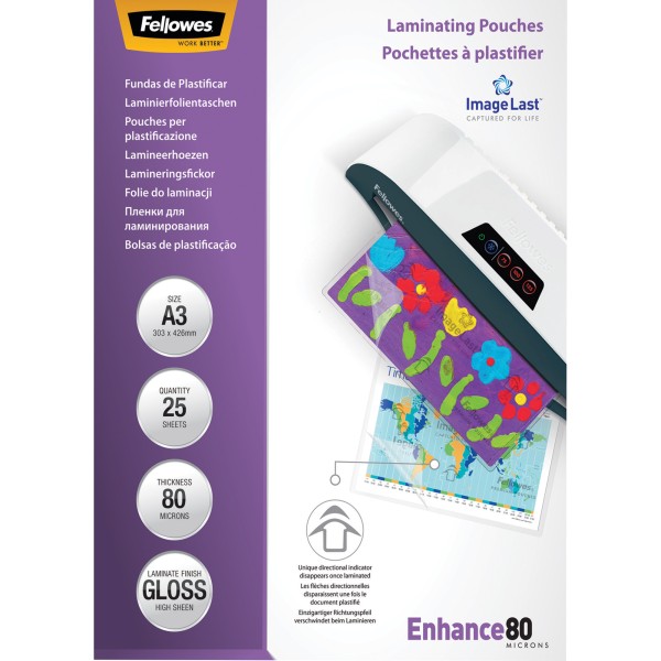 Fellowes Laminierfolie ImageLast 5396403 DIN A3 80my 25 St./Pack.