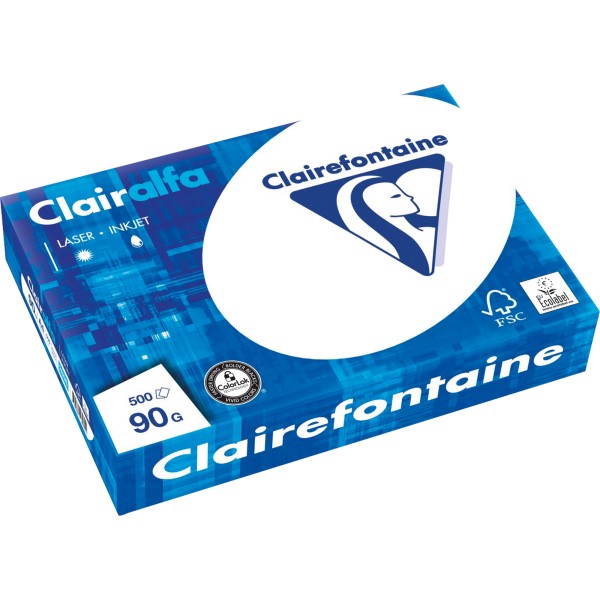 Clairefontaine Multifunktionspapier DIN A4 90g weiß 500 Bl./Pack.