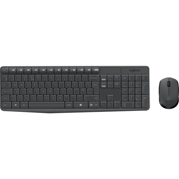 Logitech Tastatur-Maus-Set MK235 920-007905 grau