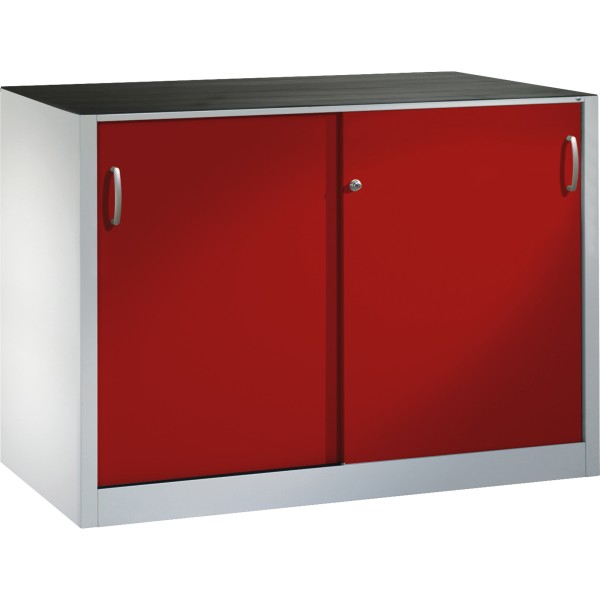 C+P Schwerlastschrank 2156092S10007 Schiebetür 1000x1600x500mm lgr/rrt