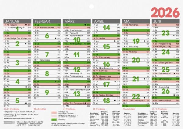 Brunnen Tischkalender A5 1070150 quer