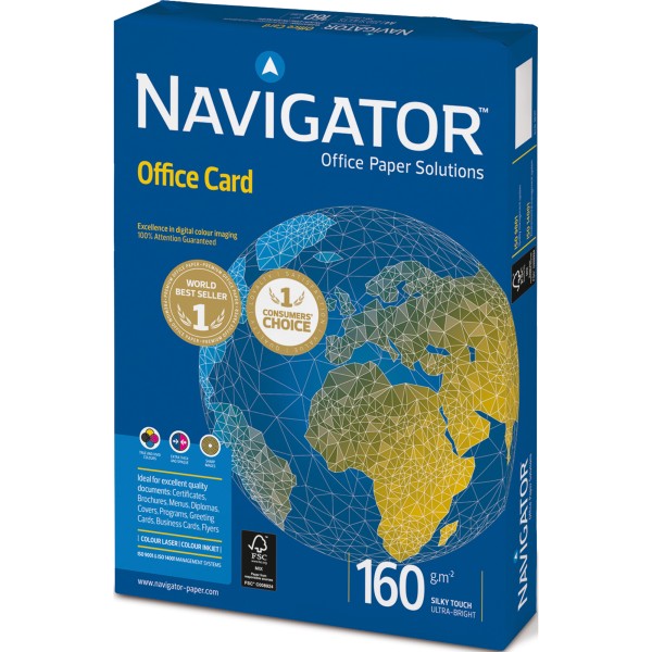 Navigator Kopierpapier Office Card 82487A16S DIN A4 160g 250 Bl./Pack.