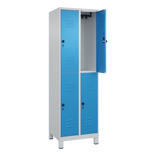 C+P Spind Classic PLUS doppelt 2Abteile 1950x600x500mm l.gr/l.bl
