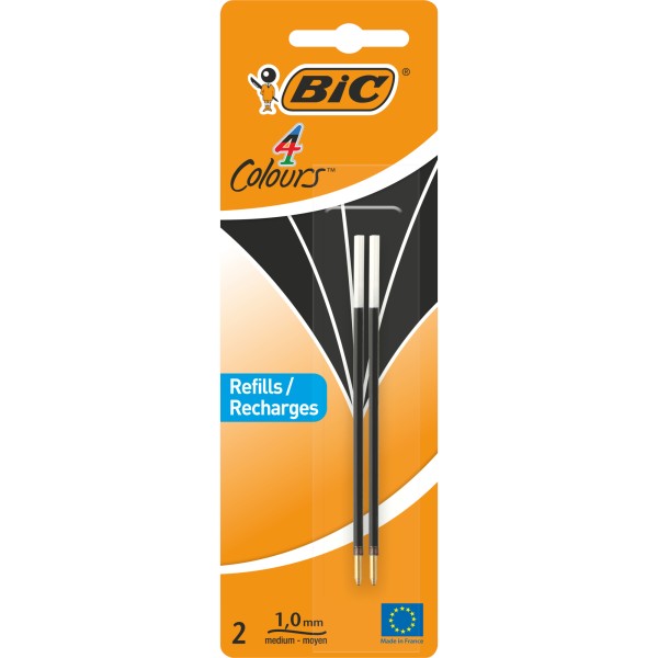 BIC Kugelschreibermine 4 Colours 931779 0,4mm schwarz 2 St./Pack.