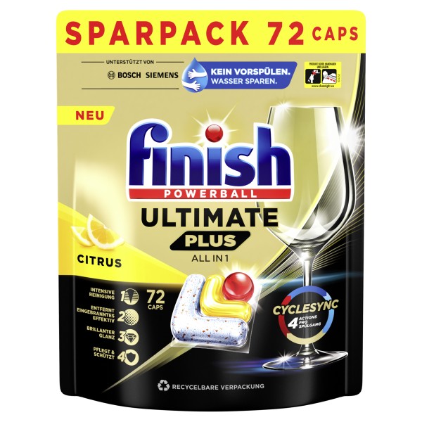 FINISH Spülmaschinentabs Ultimate Plus All in 1 Citrus 3278337 72St