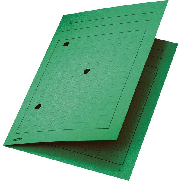 Leitz Umlaufmappe 39980055 DIN A4 3Sichtlöcher Karton grün