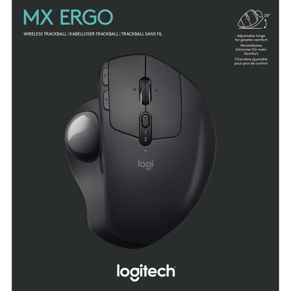 Logitech Maus Trackball MX Ergo 910-005179 Funk schwarz