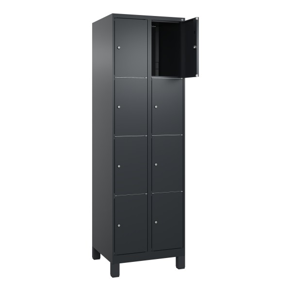 C+P Schließfachschrank Classic PLUS 2x4Fächer 1950x600x500mm s.gr/s.gr