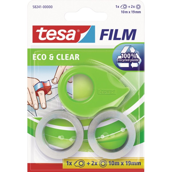 tesa Handabroller ecoLogo 58241-00000-00 grün +Klebefilm