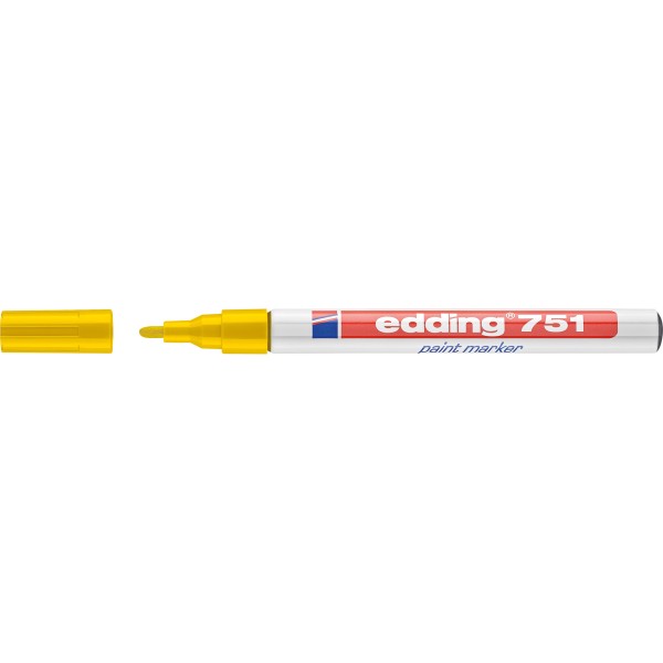 edding Lackmarker 751 4-751005 1-2mm Rundspitze permanent gelb