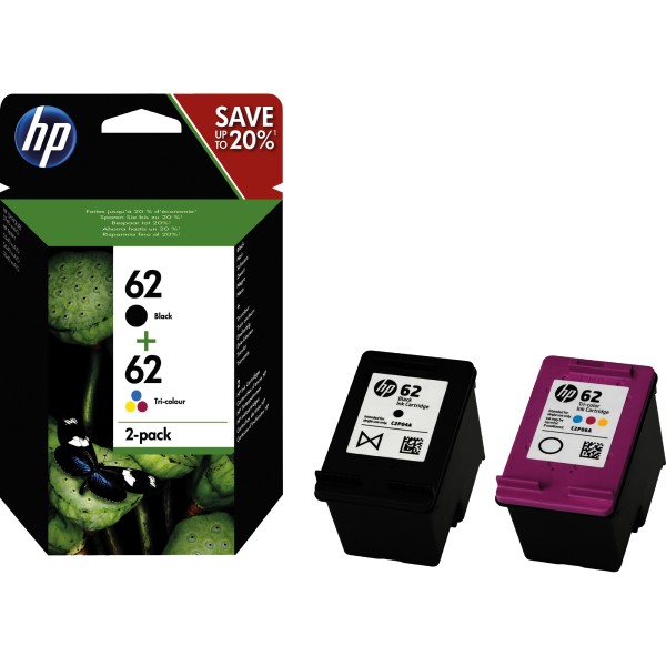 HP Tintenpatrone N9J71AE 62 sw/farbig 2 St./Pack.