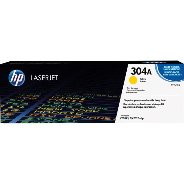 HP Toner CC532A 304A 2.800Seiten gelb