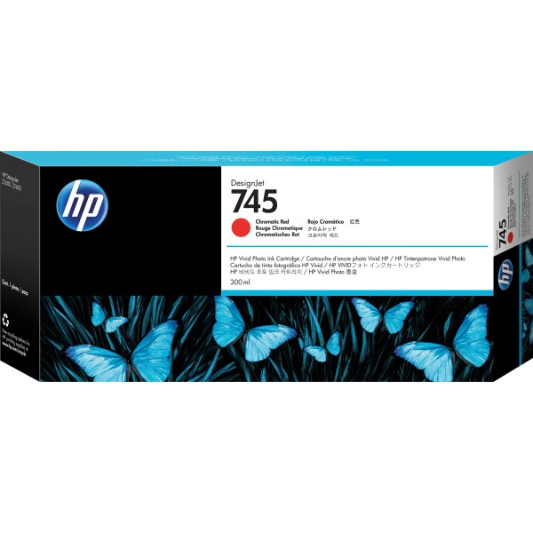 HP Tintenpatrone F9K06A Nr.745 300ml chromatic rot