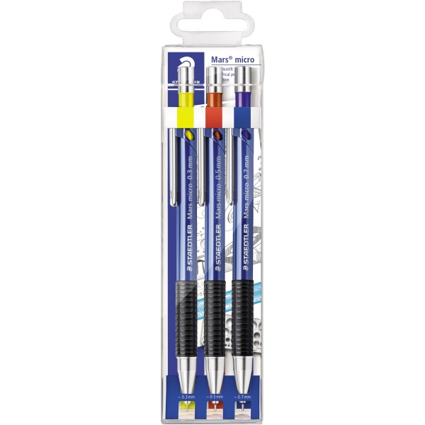 STAEDTLER Druckbleistift Mars 775 SC WP3 B sortiert 3 St./Pack.