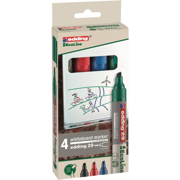 edding Boardmarker 29 EcoLine 4-29-4 1-5mm sortiert 4 St./Pack.