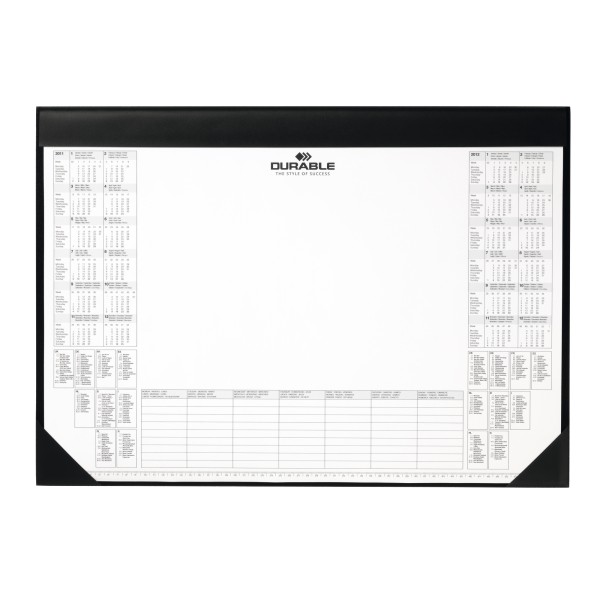 DURABLE Schreibunterlage 729101 59x42cm PVC mit Kalender schwarz