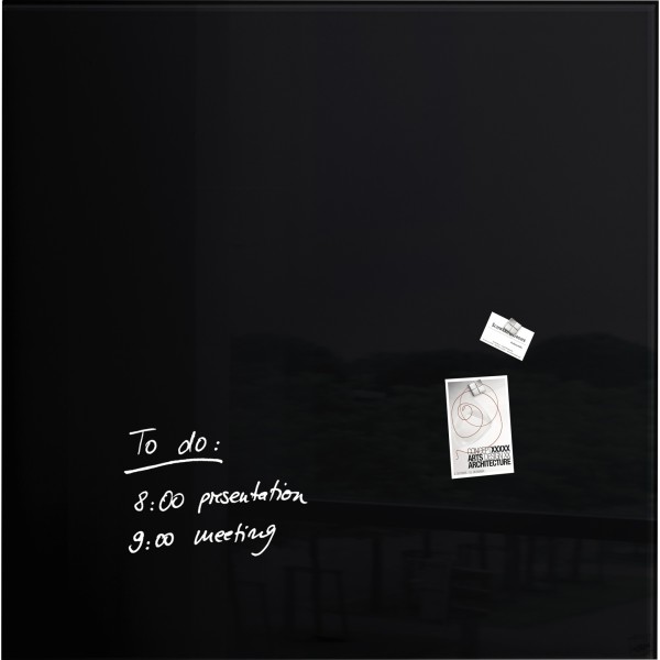 SIGEL Magnetboard Artverum GL200 1000x1000x18mm Glas schwarz
