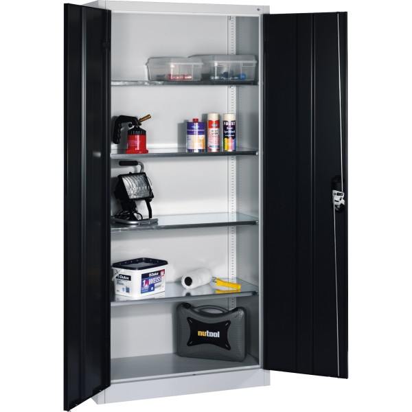 C+P Werkzeugschrank 892000S10478 4Böden 1950x930x400mm lgr/sgr