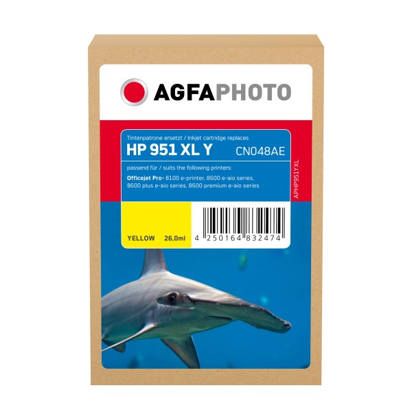 AgfaPhoto Tintenpatrone APHP951YXL wie HP CN048AE 951XL y