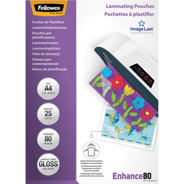 Fellowes Laminierfolie ImageLast 5396205 DIN A4 80my 25 St./Pack.